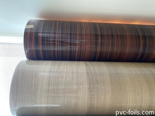 Mobilya Dekoratif İçin Ahşap Tahıl Parlak PVC Film