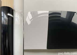 Dolap Kapıları İçin Parlak PVC Membran Folyo Sütlü Beyaz Siyah