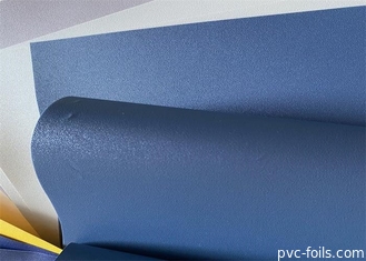 Kapılar İçin Kabartmalı Dekoratif PVC Membran Filmi Lacivert Tek Renk