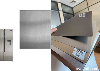 Ev Aletleri Paneli İçin Çok Yönlü Meta Gümüş Fırça Renkli PVC Dekoratif Film