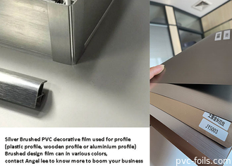 1240mm Yanmaz PVC Dekoratif Film Metalik Gümüş Fırçalı