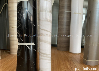 Beyaz Mermer Tasarımı PVC Membran Film Rulo Masanın Üst Dekorasyonu İçin