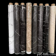 İç mekan yüzey dekorasyonu için yeni mermer desenli PVC laminasyon filmi
