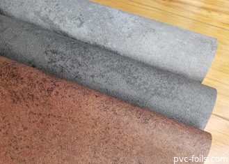 İç mekan yüzey dekorasyonu için beton taş tasarımı PVC dekoratif filmi