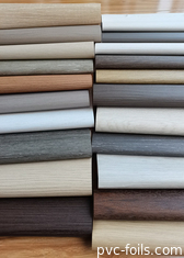Pencere ve Kapı Profilleri İçin Doğal Meşe Ahşap Tanesi PVC Dekoratif Film