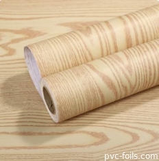 PVC Ahşap Taneler Vinyl Kendiliğinden Yapıştırıcı Duvar Kağıdı Mobilya için PVC Dekoratif Film Rulo