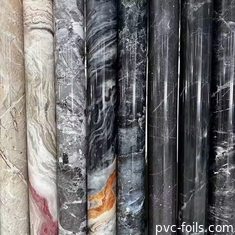 Mobilya paneli ve laminatör projeleri için dijital basılı mermer PVC dekoratif filmi