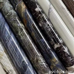 2025 Mermer Efekti PVC Laminasyon Filmi Kabine Kapıları ve PVC Yaprakları için