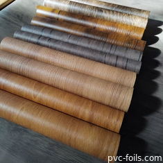 0.14mm PVC Dekoratif Laminasyon Filmi Ahşap Dokusu Çıkartma Filmi Ahşap Tasarımı Laminasyonlu Yaprak için