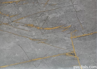 Mobilya Kaplaması İçin 0.50mm Dekoratif PVC Folyo Parlak Kaplama Mermer Tahıl