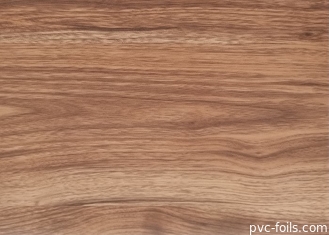 Kahverengi Ahşap Renkli PVC Dekoratif Film Kapı Laminasyonu Mat Emboss