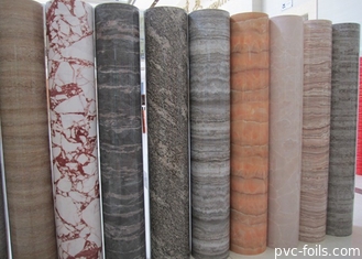 Parlak Mermer Pvc Laminasyon Film Rulo Mobilya Örtüsü Dekoratif