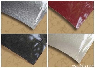 Yüksek Parlaklıklı Metallik Pvc Film Baskı Tasarımı Laminat Dolap Kapak için 0.3mm