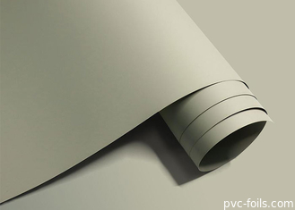 Mobilya Kapı Dekorasyonu için Süper Mat Beige Katı Renkli PVC Folyo