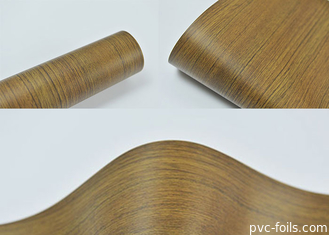 Dolap Kapıları İçin Vakum Pres Pvc Folyo Mat Ahşap Tahıl 1420mm