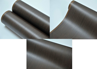Emboss Pvc 3D Membran Folyo Yuvarlak Siyah Ahşap Taneler 1400mm Genişlik