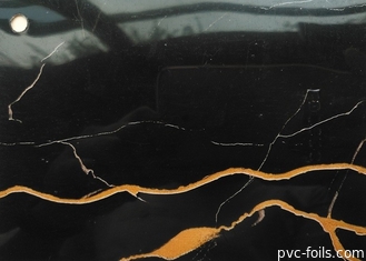 Siyah Mermer Efektli Dekoratif PVC Film Çevre Dostu