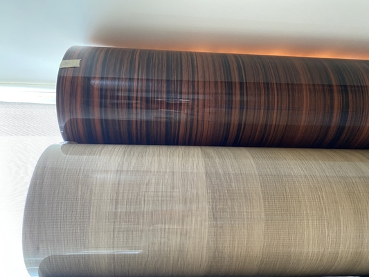 Mobilya Dekoratif İçin Ahşap Tahıl Parlak PVC Film