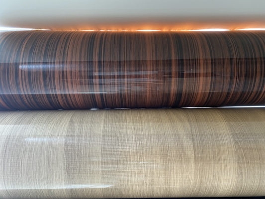 Mobilya Dekoratif İçin Ahşap Tahıl Parlak PVC Film