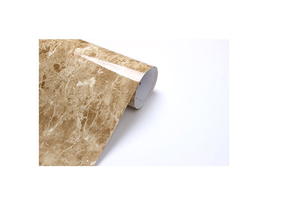 Plastik Pencere Çubukları için Beige Mermer Yüksek Parlaklıklı PVC Laminasyon Filmi