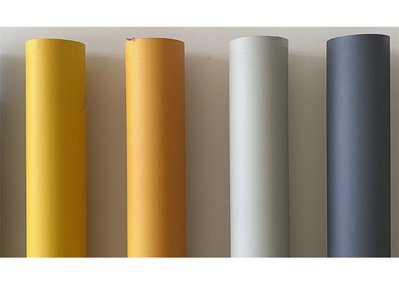 Şekilli MDF Kapılar İçin Düz Renk Mat PVC Mobilya Folyosu Dekoratif