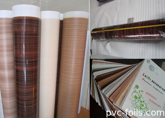 MDF Laminasyon PVC İnşaat Malzemeleri için Dekoratif Film 50m-500m Uzunluk