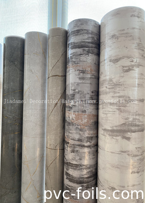 Yüksek Parlaklıklı Mermer PVC Roll PVC Dekoratif Film Vakum Membran Baskı için