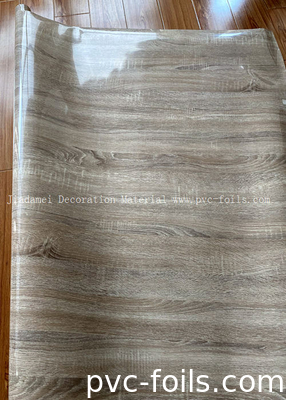 Yüksek Parlaklıklı Ahşap Tanesi PVC Dekoratif Film Düz Laminasyon için Genişliği 1260mm