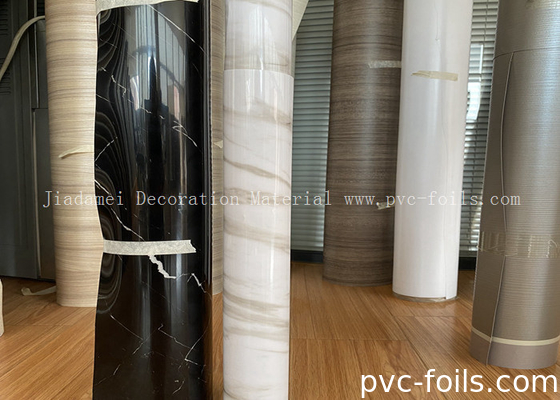 Beyaz Mermer Tasarımı PVC Membran Film Rulo Masanın Üst Dekorasyonu İçin