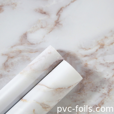 Mermer Efekti PVC Mobilya Film Rulo Masanın Üst Dekorasyonu İçin