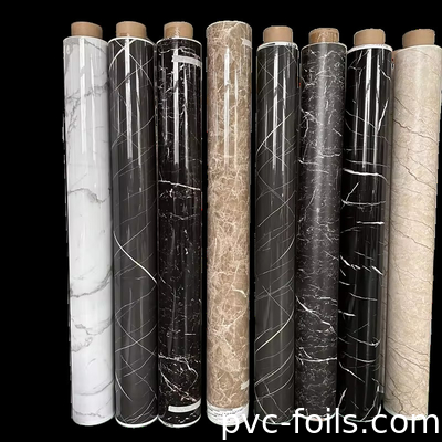 İç mekan yüzey dekorasyonu için yeni mermer desenli PVC laminasyon filmi