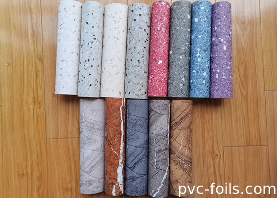 Yeni Mermer Tasarımı PVC Etiketler Mobilya Kapağı İçin PVC Kendine Yapışkan Film Sargı