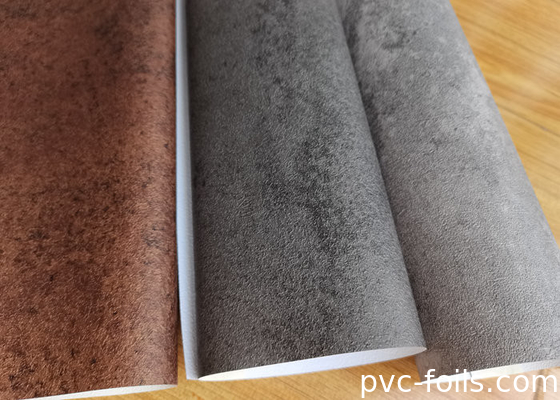 İç mekan yüzey dekorasyonu için beton taş tasarımı PVC dekoratif filmi