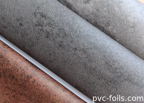 İç kapılar için gri beton taş tasarım PVC dekoratif film