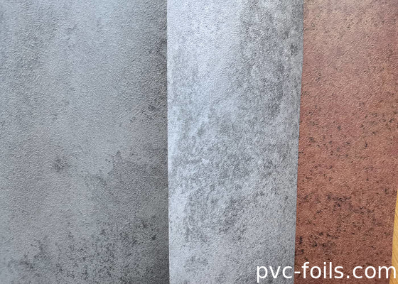 Modern Gri Çimento Dokusu Duvar Panelleri İçin PVC Dekoratif Film