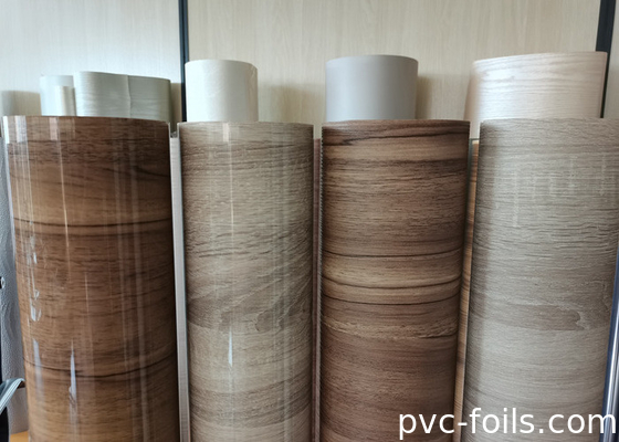 Modern dolap yüzeyleri için Yüksek Parlaklıklı PVC Mobilya Film Rulo