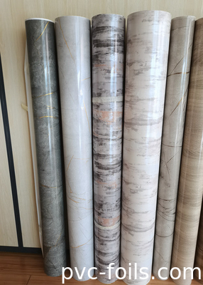 1400mm Parlak Mermer PVC Filmi Vakum Membran Baskı Uygulamaları İçin