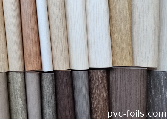 WPC Panel ve Profil Dolaşımı için Süper Mat Ahşap Dokusu PVC Dekoratif Film