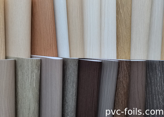 Profil ve WPC panelleri için süper mat ahşap tanesi ile PVC dekoratif film
