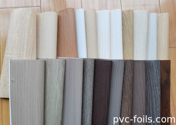 Profil ve WPC panelleri için süper mat ahşap tanesi ile PVC dekoratif film