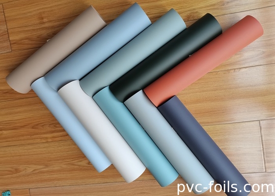 Solid Color Soft Touch PVC Dekoratif Filmi Vakum Baskı ve Membran Kapıları İçin