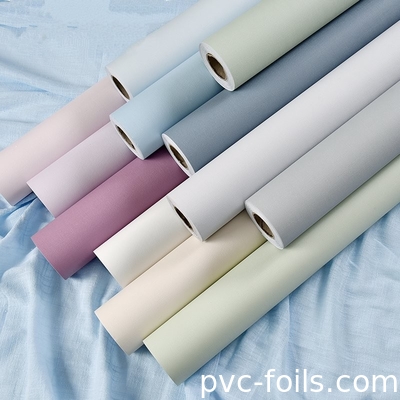 Yumuşak dokunuş Katı Renkli PVC Dekoratif Filmi Membran Kapıları ve Dolapları için