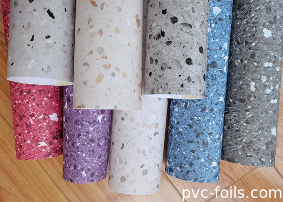 Mermer Tasarımlı Mutfak Masaüstüleri İçin PVC Mobilya Filmleri