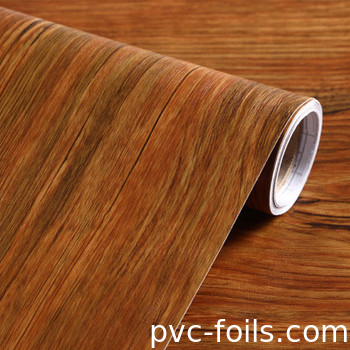 Ahşap Şablonu PVC Folyo Öz Yapışkan Dekoratif İç İç MDF İçin Vinil Film