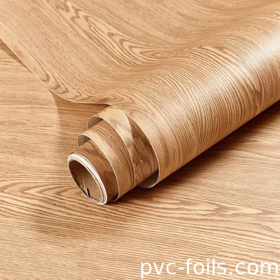 Çin Fabrikası Toptan Doğal Ahşap Deseni Mobilya Dekorasyonu için Vinyl Kendini Yapıştırıcı PVC Filmi