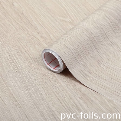 Çin Fabrikası Toptan Doğal Ahşap Deseni Mobilya Dekorasyonu için Vinyl Kendini Yapıştırıcı PVC Filmi