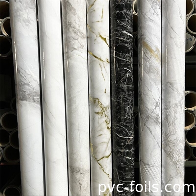 Dijital Baskı Mermer Tasarımı Mobilya ve İç Dekorasyon için PVC Dekoratif Film