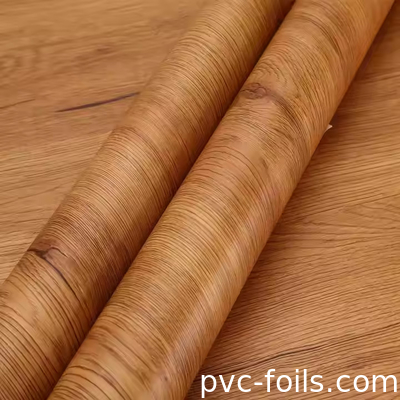 WPC duvar panelleri dekorasyonu için süper mat ahşap tanesi PVC sarma folyo