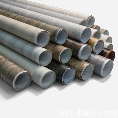Kapılar ve dolaplar için süper mat ahşap taneler PVC membran folyo