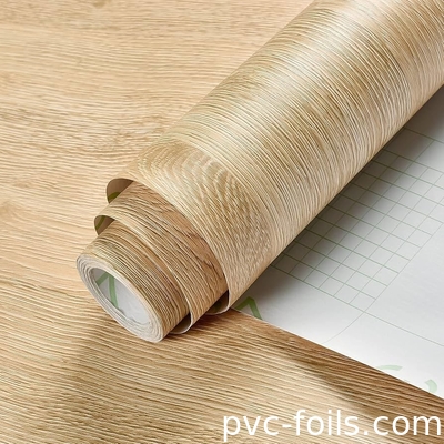 Mobilya kaplama için ahşap tanesi kendi kendine yapışkan çıkarılabilir PVC vinil filmi